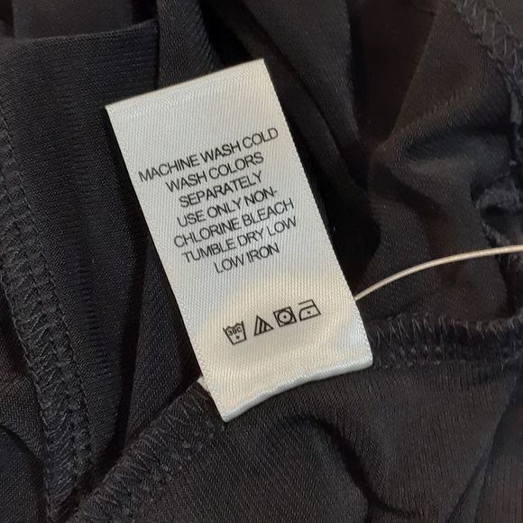 Woman Within Black Swingy 3/4 Sleeve Henley Tunic Top w/Buttons 14/16 NWOT - Picture 5 of 14